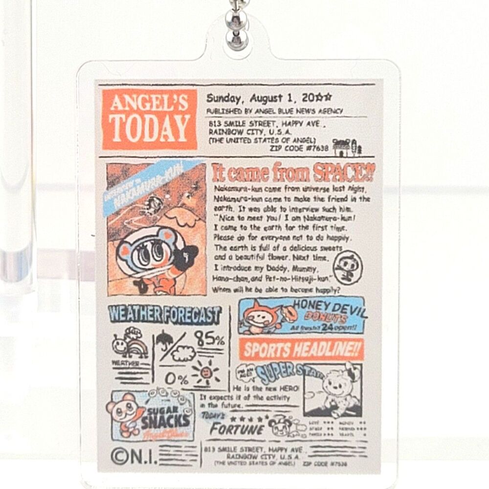 Nakamura-kun - Angel Blue White Newspaper Acrylic Keychain
